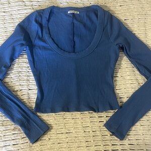 Reformation Blue Long sleeve Top